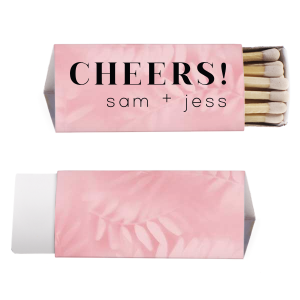 Our custom Leaf Rose Candle Matchbox with Matte Black Foil will look fabulous with your unique touch. Your guests will agree!