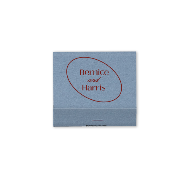 Ringed Couple Names Matchbook