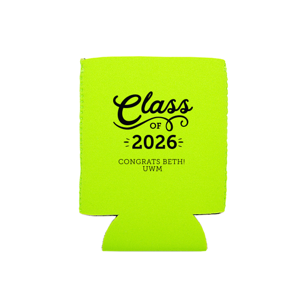 Swirly Graduation Can Cooler