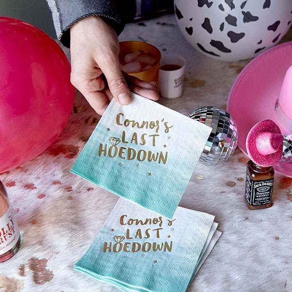 Cowgirl Bachelorette Last Hoedown Napkin