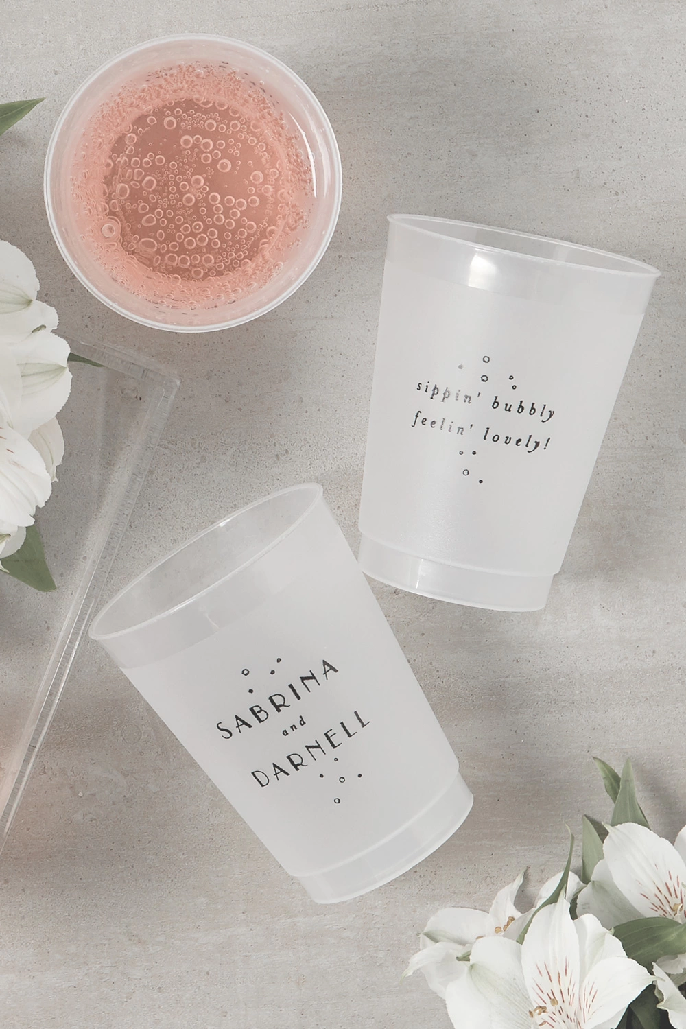 personalized wedding cups for your winter wedding reception