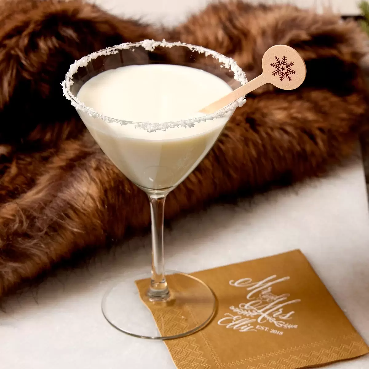 winter cocktail with vodka