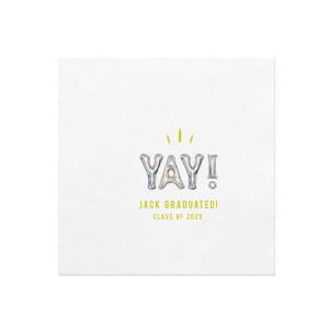 Personalized White Borderless Custom Full Color Cocktail Napkin with Matte Chartreuse Ink Digital Print Colors are a must-have for your next event—whatever the celebration!