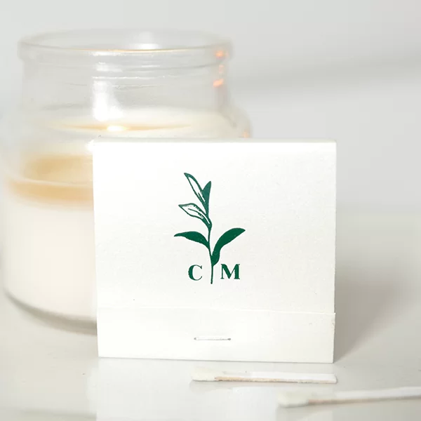  Bold Plant Initials Matchbook