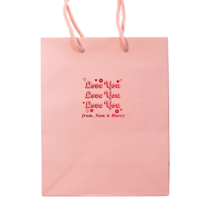 Get your Valentine's Love You Bag now and celebrate this holiday in style! This famous-looking bag with a specially designed graphics just for you will add that special attention to detail that cannot be overlooked.
