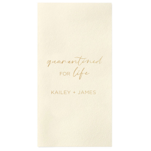 Personalized Sand Cocktail Napkin with Matte White Foil are a must-have for your next event—whatever the celebration!