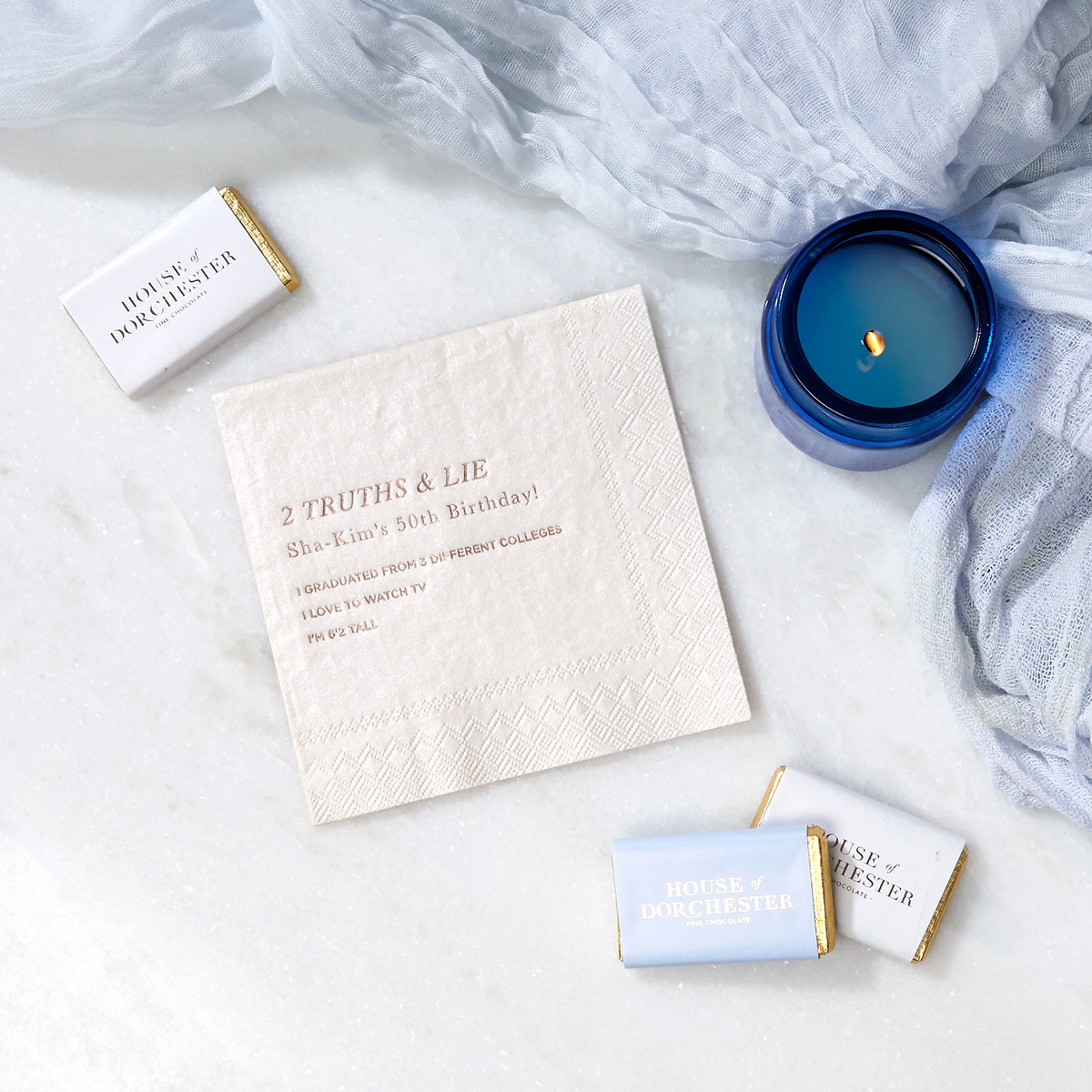 2 truths & a lie Napkin 