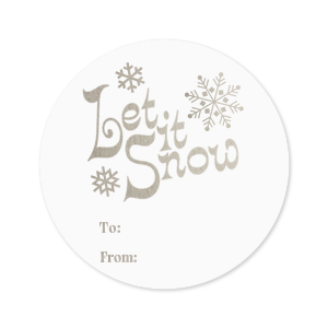 There's no better way to add a personal touch to holiday gifts this year than with the Let It Snow Label. The simple yet classic design is perfect for your gifting needs.