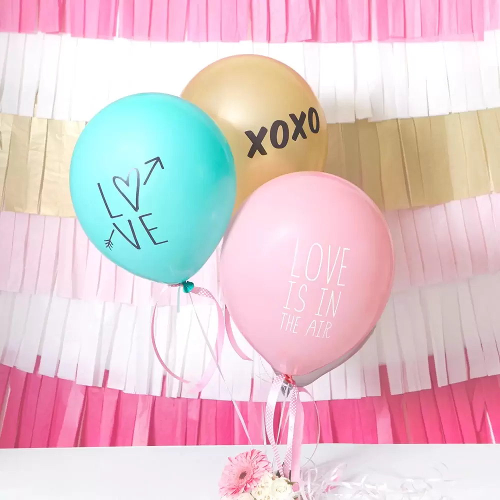 custom balloons are perfect for Valentine's Day