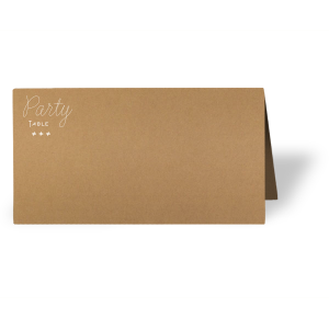 ForYourParty's elegant Stardream Navy Euro Place Card with Matte White Foil can be personalized to match your party's exact theme and tempo.