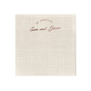 Offer heartfelt guidance with the Wisdom Wishes Script Napkin, inviting guests to inscribe their advice below the couple's names, penned in a contemporary script. An interactive and cherished keepsake for weddings or engagement parties.