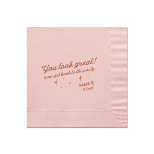 Our custom Ivory Guest Towel with Shiny Rose Gold Foil will look fabulous with your unique touch. Your guests will agree!
