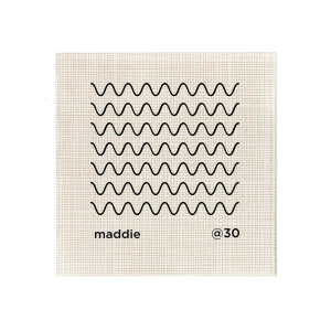 Customize a minimal birthday napkin for your upcoming bash! Featuring a modern wavy design, this napkin is perfect for a minimal and modern themed birthday party. 