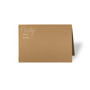 ForYourParty's elegant Stardream Navy Euro Place Card with Matte White Foil can be personalized to match your party's exact theme and tempo.