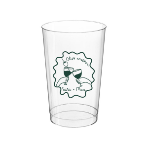 Celebrate one of a kind memories with the Olive Another Cheers Cup! The cheeky yet trendy design features a hand-drawn pair of cheersing glasses within a ribbon frame. Customize the design with your choice of text and foil stamp colors to best match your taste.