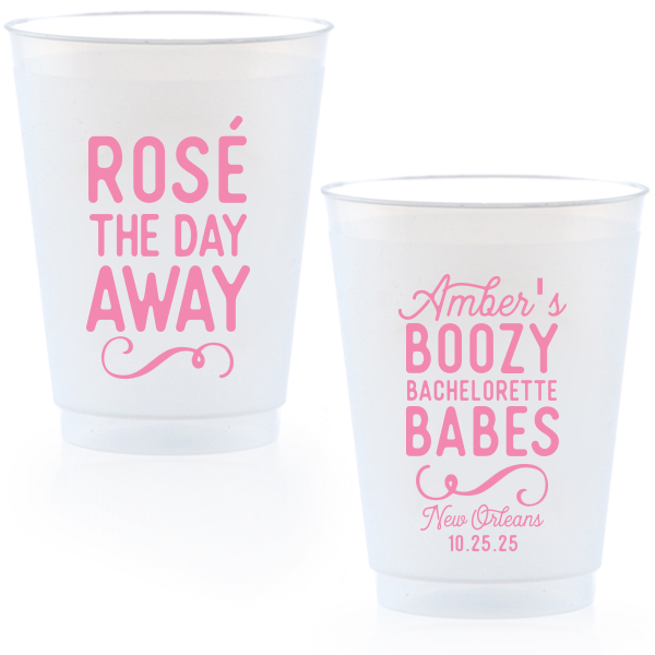 Personalized Wedding Frost Flex Cups - Spring Fever Flourish - double offers sided cups - 12 0Z Party Favors, Custom Printed Cups, Shower