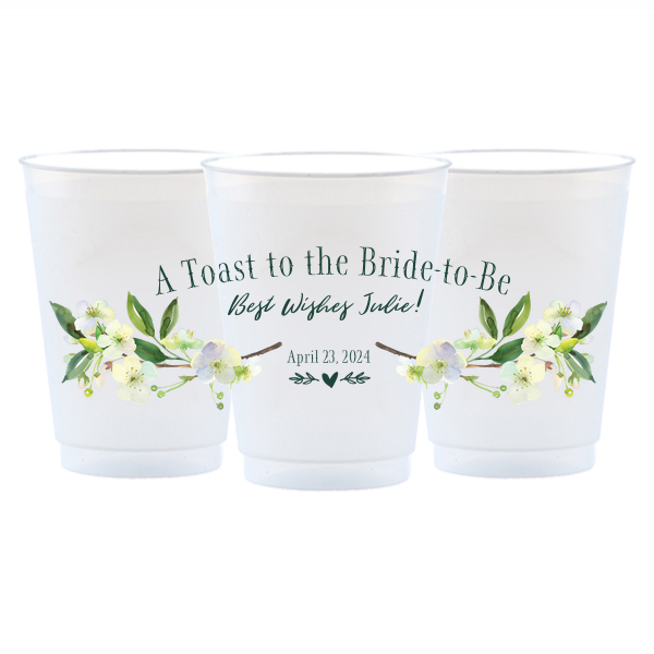 Toast To The Bride Photo Full Color Custom Cups