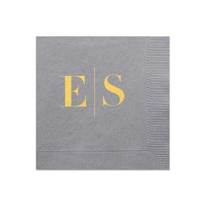 ForYourParty's chic Platinum Cocktail Napkin with Shiny 18 Kt Gold Foil can't be beat. Showcase your style in every detail of your party's theme!