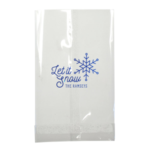 ForYourParty's chic White Goodie Bag with Shiny Lavender Foil Color has a Snowflake graphic and is good for use in Holiday, New Years, Christmas themed parties and can't be beat. Showcase your style in every detail of your party's theme!