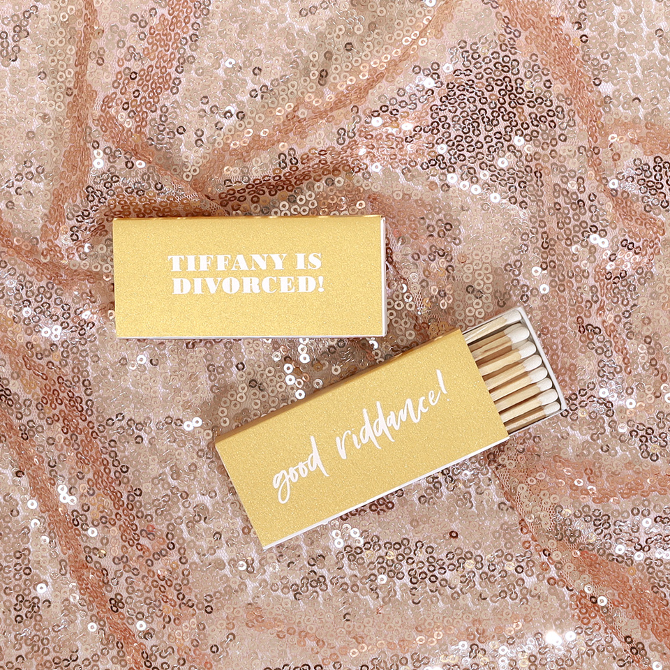 Good Riddance! Divorce Party Matchbox