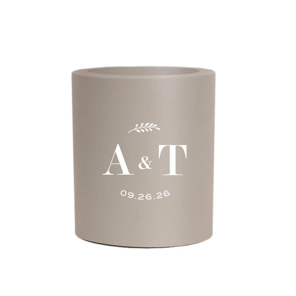 Contemporary Leaf Monogram Cooler