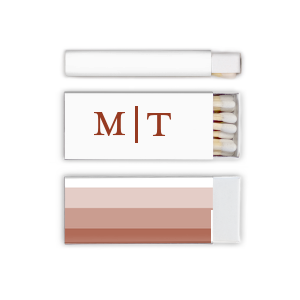 Personalized White Classic Custom Photo Matchbox with Matte Brick Ink Digital Print Colors and Matte Slate Gray Ink Digital Print Colors can't be beat. Showcase your style in every detail of your party's theme!
