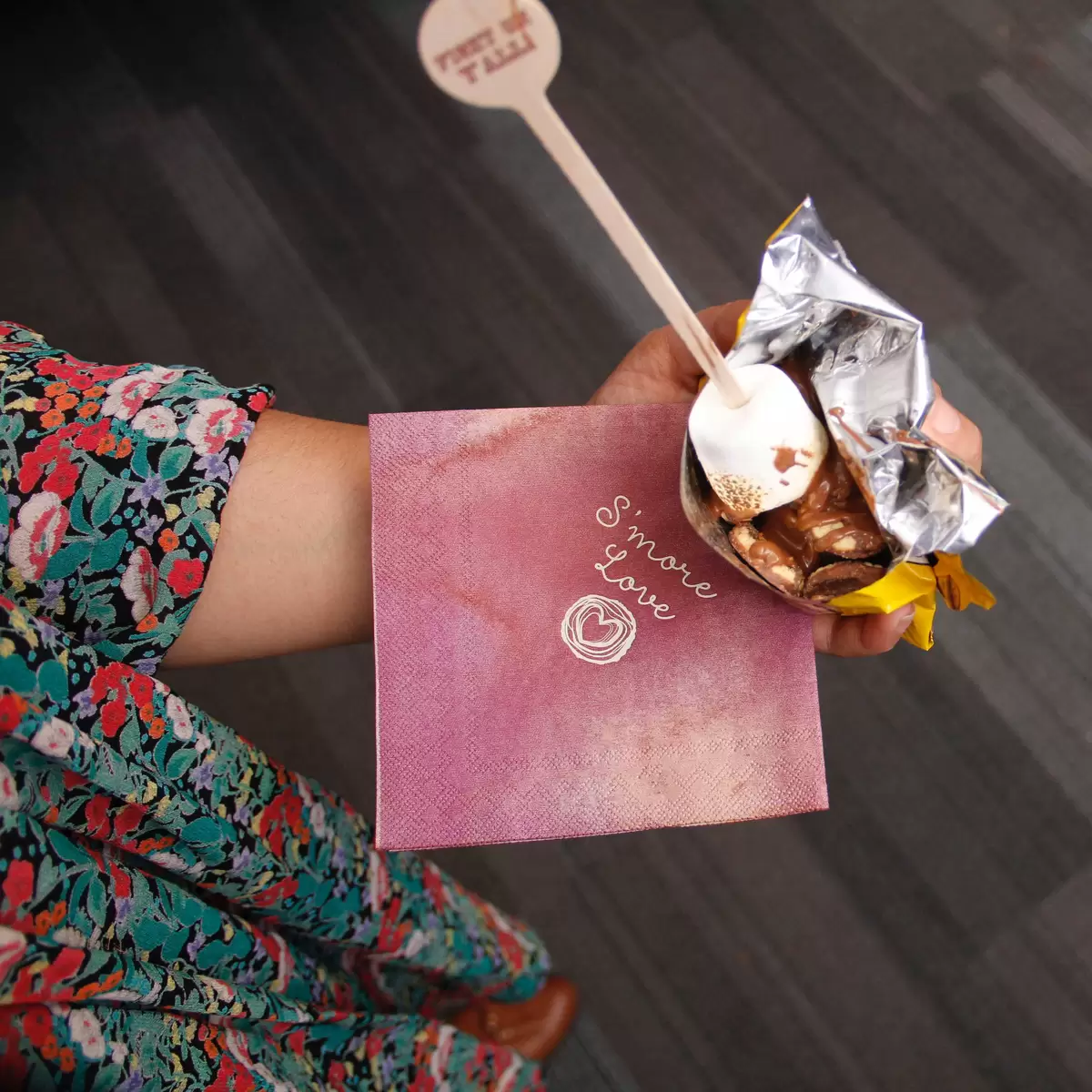 personalized stir stick for roasting marshmallows