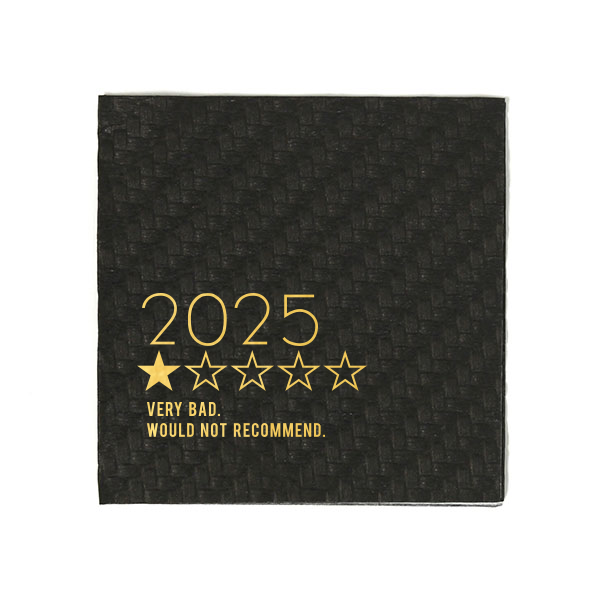 Personalized Black Cocktail Napkin with Shiny 18 Kt Gold Foil can't be beat. Showcase your style in every detail of your party's theme!