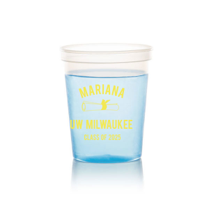 Cap, Gown and Cheers! Celebrate your grad's milestone with the Graduation Diploma Name & Class Cup. This bold design, featuring a proud diploma graphic and the graduate’s name and class year, exudes reverence and accomplishment. Perfect for toasting to their bright future!

