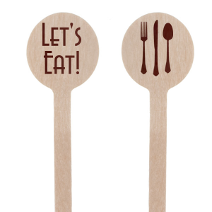 Personalized Shiny Merlot Rectangle Stir Stick with Shiny Merlot Foil has a Place Setting graphic and is good for use in Food themed parties and will look fabulous with your unique touch. Your guests will agree!