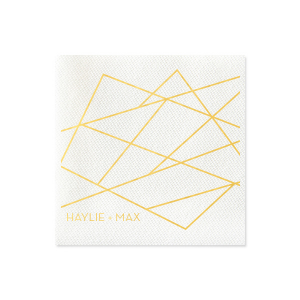 Our custom Hunter Green Cocktail Napkins with Bleed with Shiny 18 Kt Gold Foil has a Geometric Bleed graphic and is good for use in Full Bleed, Frames, Trendy themed parties and will add that special attention to detail that cannot be overlooked.