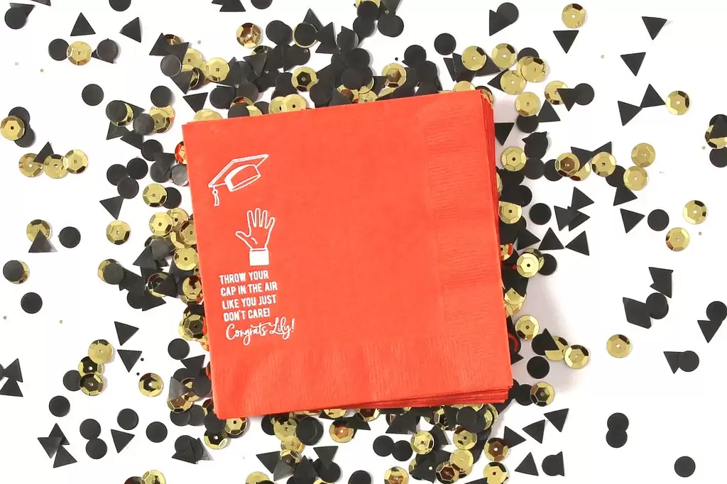 Create Something Special for Your Quarantined Grads With Custom Graduation Napkins 