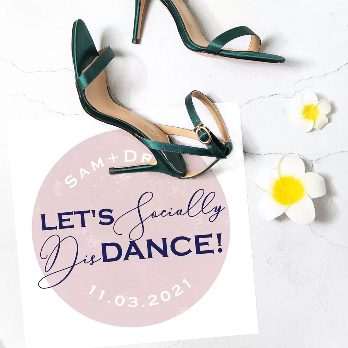 custom floor decals from For Your Party are a new wedding essential 