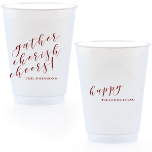 Kids Thanksgiving Cups Personalized, Thanksgiving Party Cups for Kids,  Plastic Cups With Lids and Straws, Friendsgiving Party Cups for Kids 