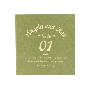 ForYourParty's personalized Spruce Cocktail Napkin with Shiny Green Tea Foil are a must-have for your next event—whatever the celebration!