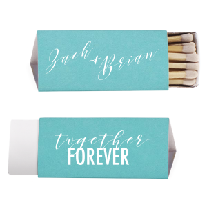 ForYourParty's chic Stardream Chambray Triangle Matchbox with Matte White Foil will impress guests like no other. Make this party unforgettable.