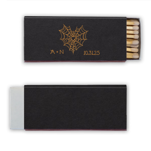 Show your love for the season with the elegant Web Heart Match! Perfect for spooky events and gatherings, catch the attention of your guests with personalized text alongside an elegant heart shaped spider web.