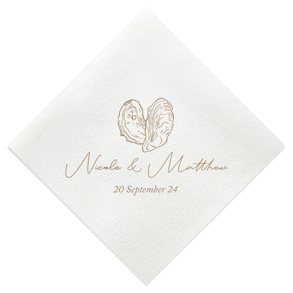 Classic Italian Wedding Oyster Napkin
