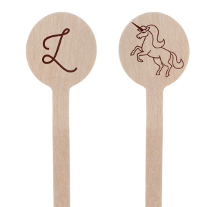 Custom Shiny Turquoise Round Stir Stick with Shiny Turquoise Foil has a Unicorn graphic and is good for use in Animals, Kid Birthday, Birthday themed parties and will add that special attention to detail that cannot be overlooked.