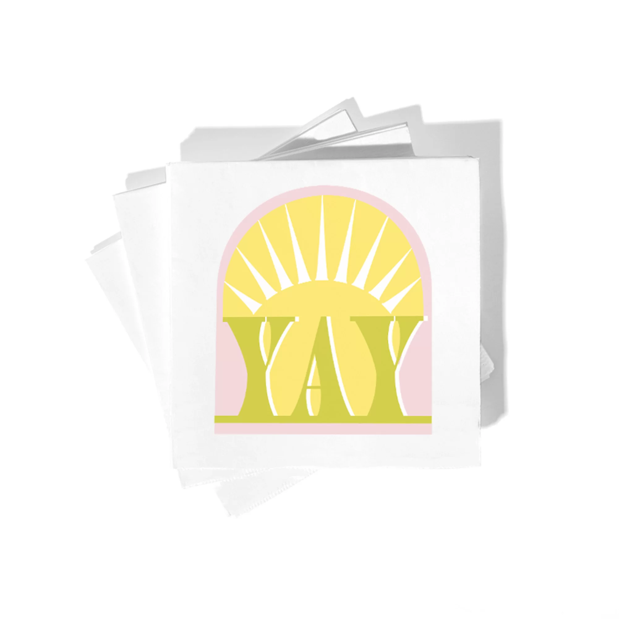 Sunburst Yay party napkins