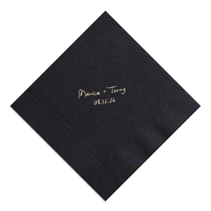 Handwritten Script Names Napkin