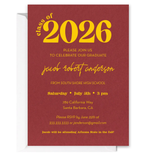 Class Of Graduation Invitation