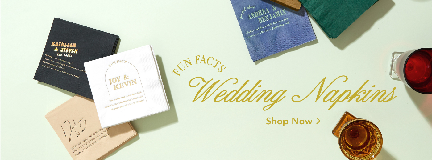 Fun Facts Wedding Napkins Shop Now