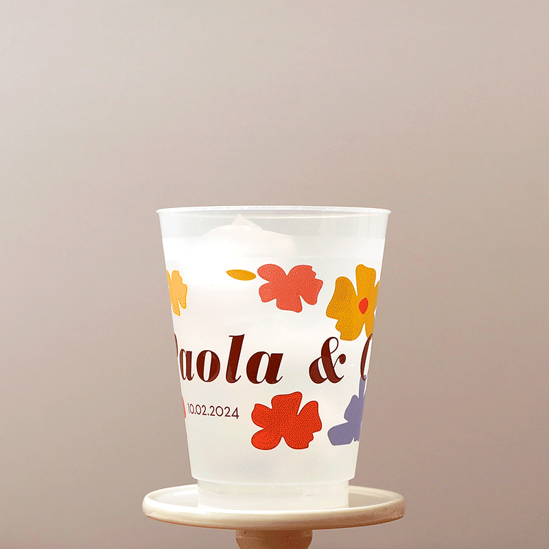 Retro Floral Names Photo Full Color Custom Cup