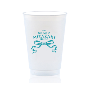 If you are throwing a dinner party or celebrating a wedding, this custom cup is for you! Featuring a romantic ribbon design, you can personalize the text with your family name. 