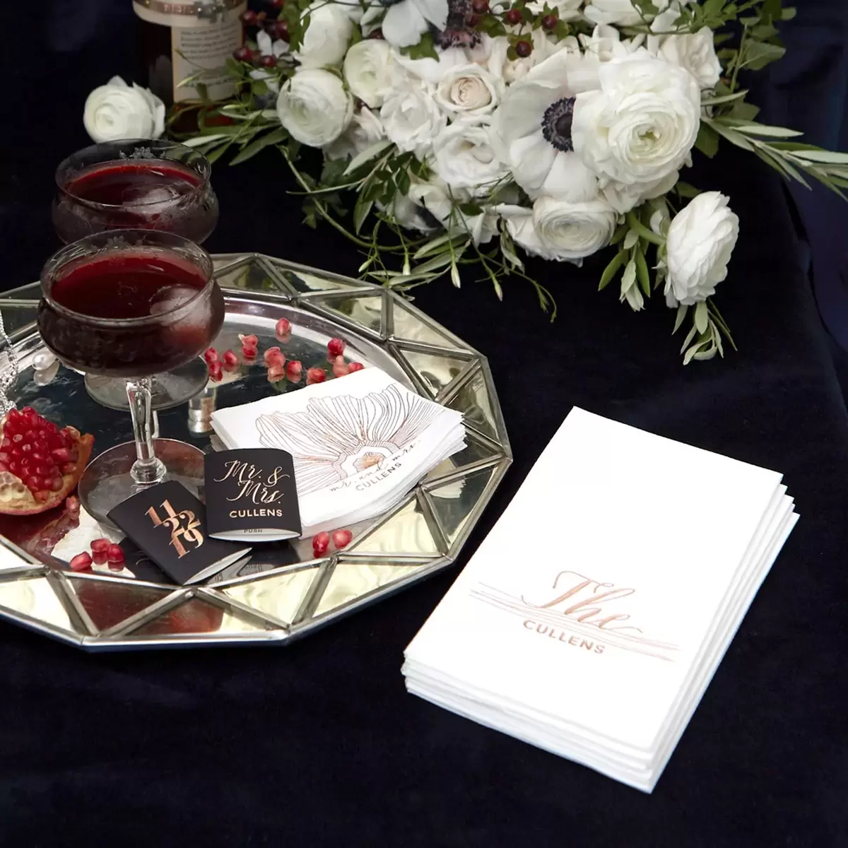 Velvet wedding table inspiration