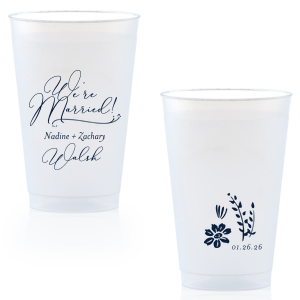 We're Married Bold Script Cup