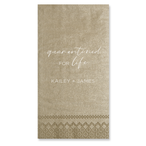 Personalized Sand Cocktail Napkin with Matte White Foil are a must-have for your next event—whatever the celebration!