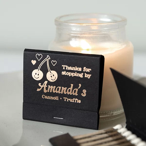 Retro Cherry Thanks For Stopping By Matchbook