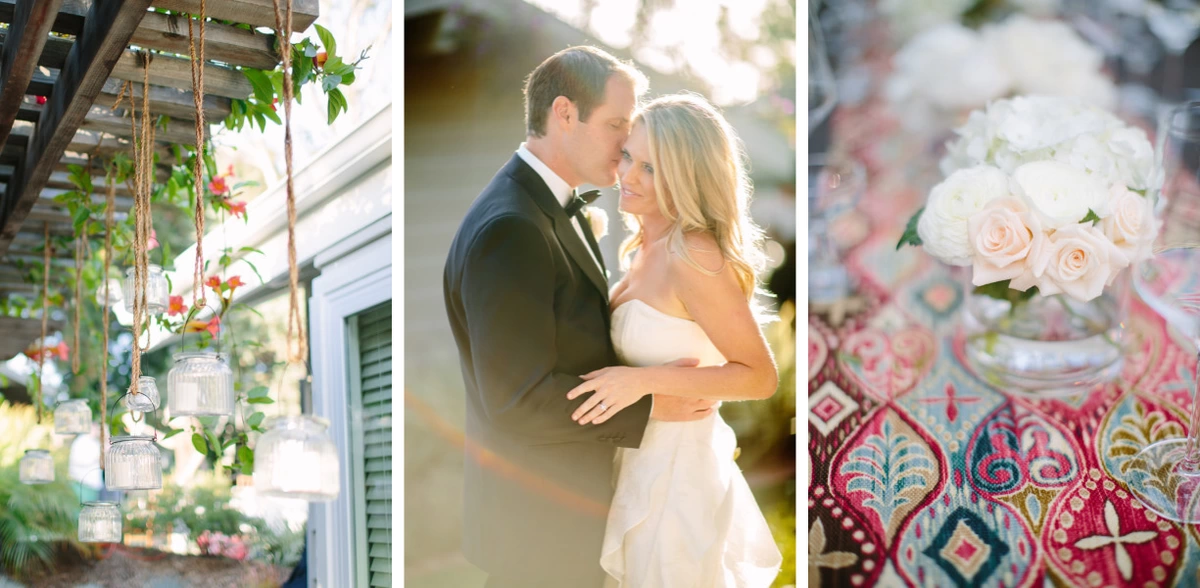 Bohemian California backyard wedding